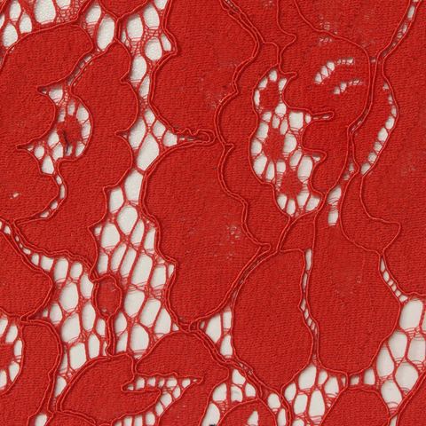 Red Floral Lace, Cotton-Nylon