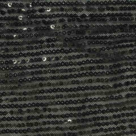 Fine Striped Sequin Polyester Stretch Knit Fabric