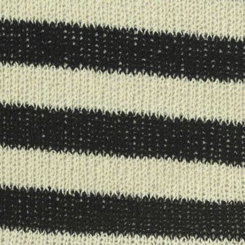 Striped Polyester Cotton Chunky Knit Fabric
