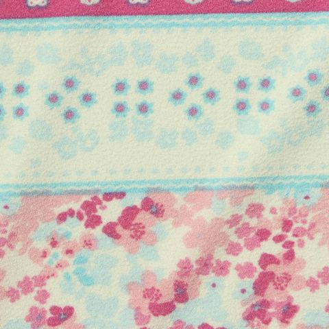 Floral 100% Polyester Linen-Look Fabric