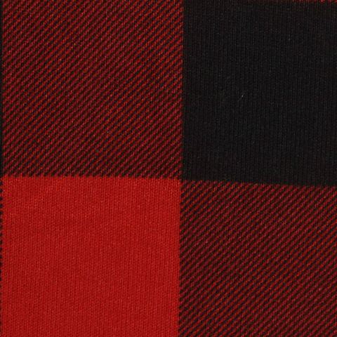Bold Plaid Polyester Stretch Chunky Knit Fabric