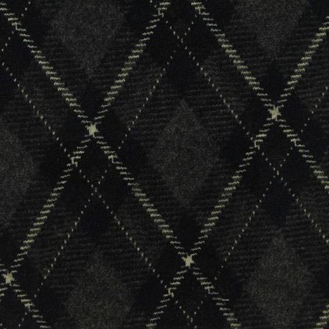 Bold Plaid Brushed Polyester Viscose Stretch Knit Fabric