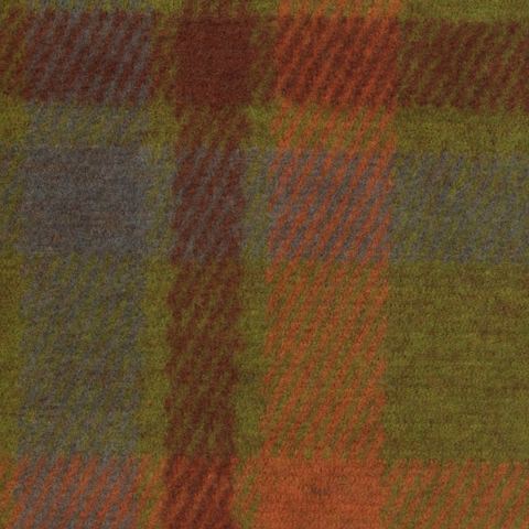 Bold Plaid Brushed Polyester Viscose Stretch Knit Fabric