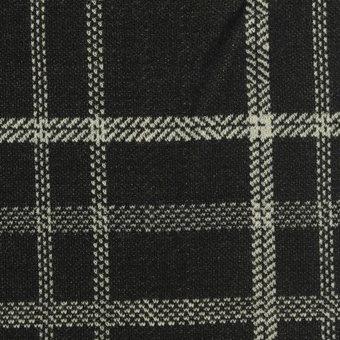 Bold Plaid Polyester Cotton Stretch Knit Fabric