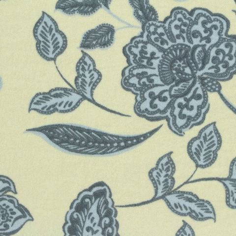 Blue Floral Woven, Polyester