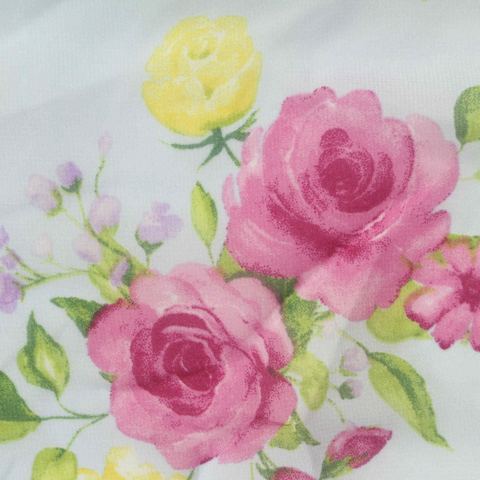 Pink Roses Chiffon, Polyester