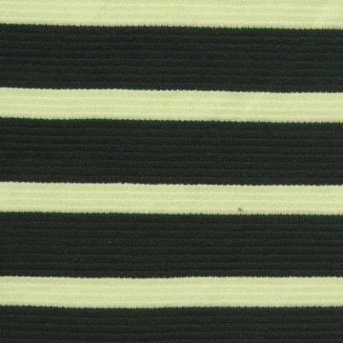 Striped Polyester Viscose Stretch Knit Fabric