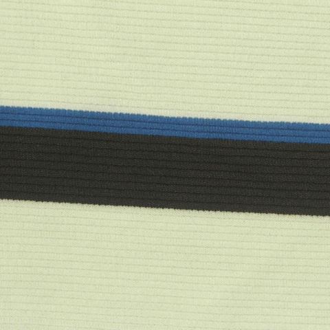 Striped Polyester Viscose Stretch Knit Fabric