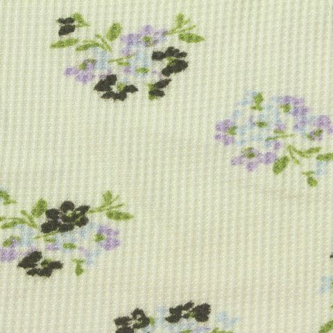 Floral Polyester Stretch Waffle Knit Fabric