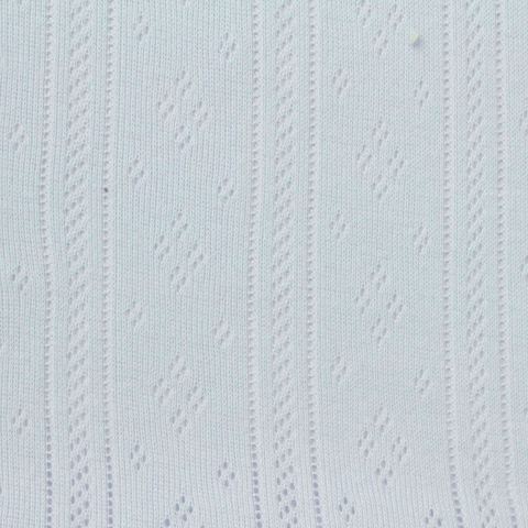 Light Blue Small-Diamond Rib Knit, Cotton