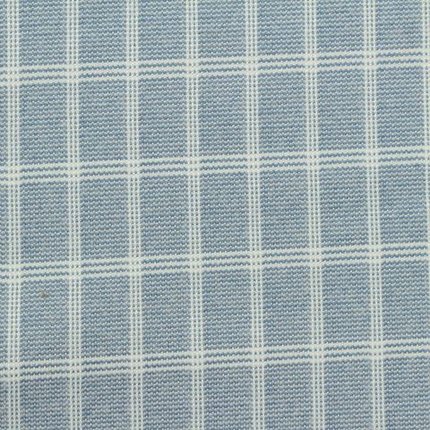 Plaid Polyester Stretch Denim Fabric