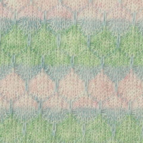 Striped 100% Polyester Chunky Knit Fabric