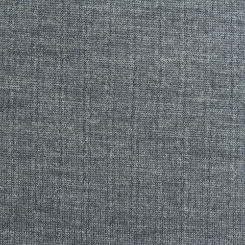 Grey Heathered-Marl Rib Knit, Wool-Cotton