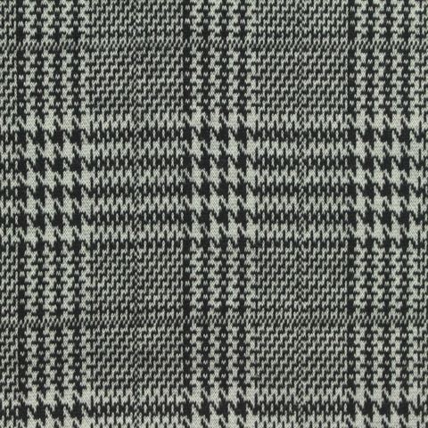 Bold Plaid Polyester Stretch Knit Fabric