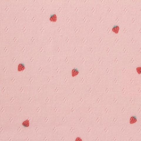 Fine Floral Brushed Polyester Stretch Rib Knit Fabric