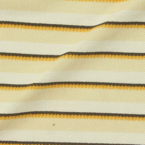 Striped 100% Cotton Piqué Knit Fabric