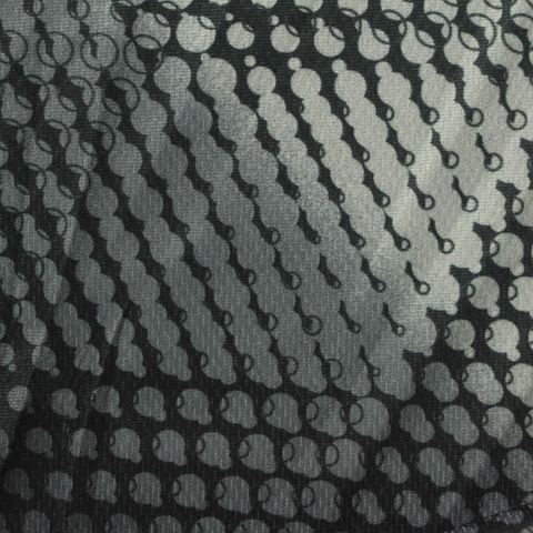 Grey Geometric-Circle Birdseye Knit, Polyester