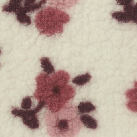 Floral 100% Polyester Sherpa Fleece Fabric