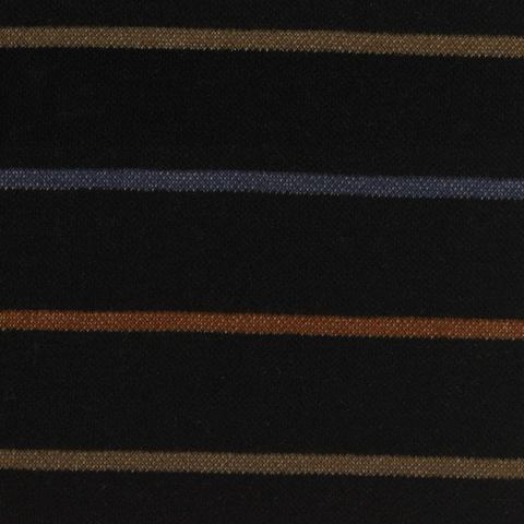 Brown Horizontal-Stripe Scuba Knit, Poly-Viscose