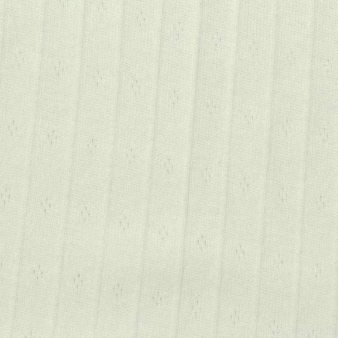 Cream Tone-on-Tone Diamond Pointelle Knit, Cotton