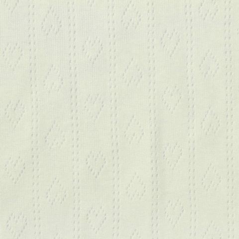 Cream Tone-on-Tone Heart Pointelle Knit, Cotton