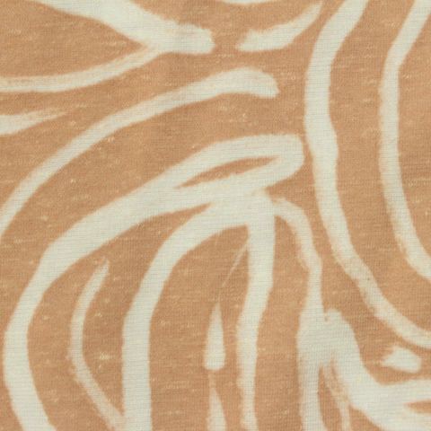 Printed Polyester Linen Ponte Knit Fabric