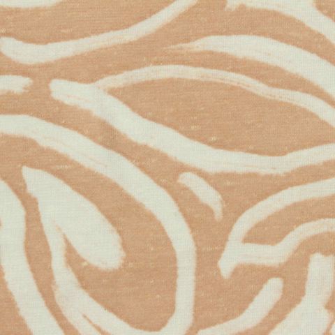 Peach Zebra Ponte Knit, Poly-Linen