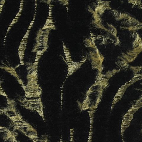 Black Animal Print Chenille, Polyester