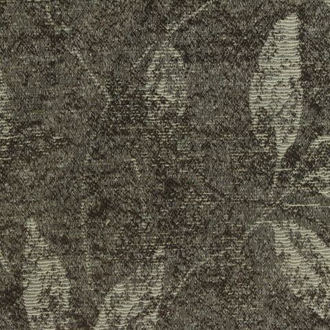 Dark Brown Leaves Scuba Knit, Poly-Cotton