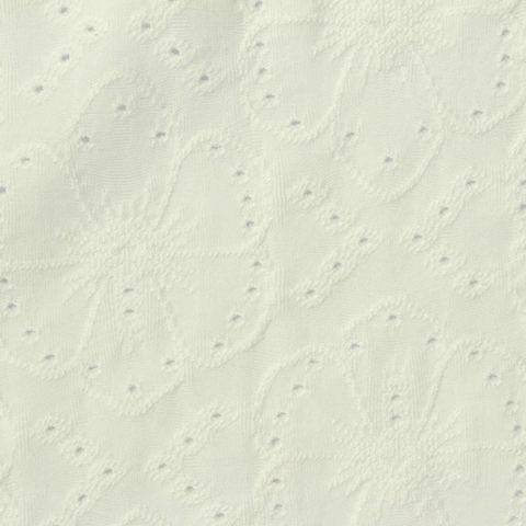 White Tone-on-Tone Floral Jacquard, Polyester