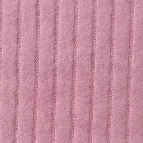 Brushed Polyester Viscose Stretch Rib Knit Fabric