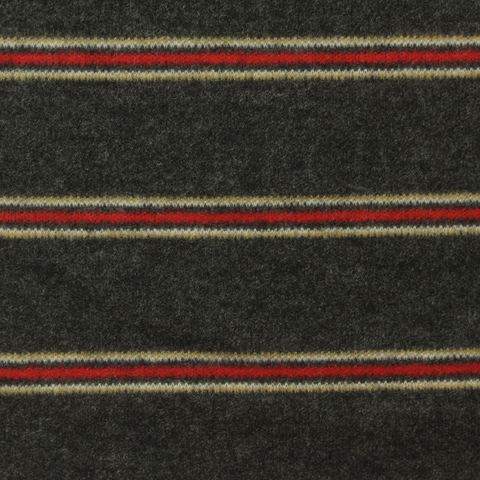 Red Stripes Interlock Knit, Poly-Viscose