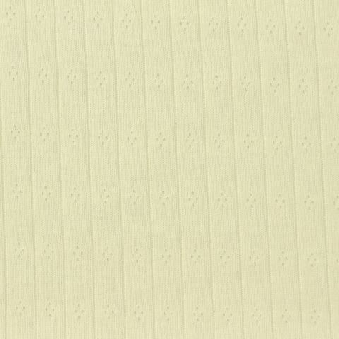 Cream Fine-Diamond Pointelle Knit, Cotton