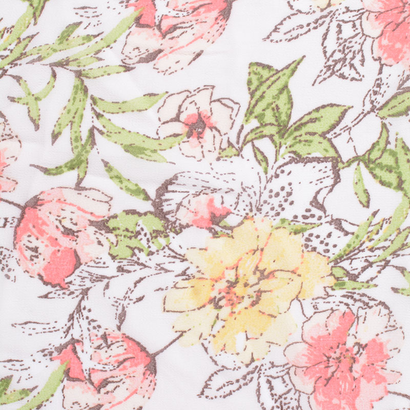 Bold Floral 100% Polyester Woven Fabric