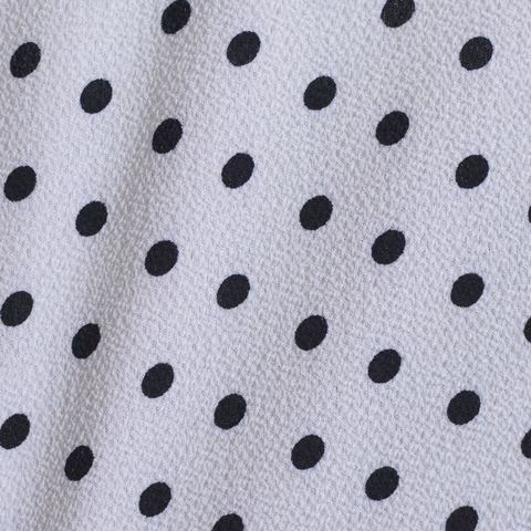 Dotted Polyester Stretch Chiffon Fabric