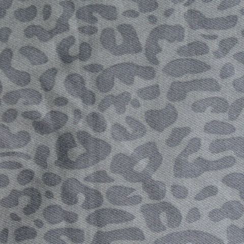 Grey Leopard Twill, Cotton