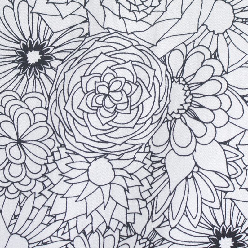 Bold Floral Cotton Stretch Sateen Fabric