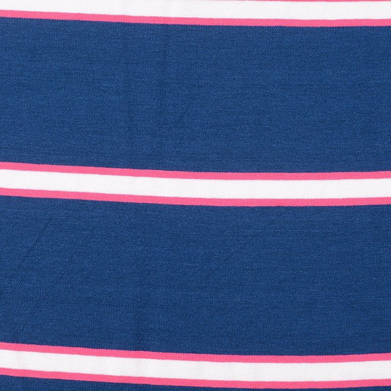 Bold Striped Viscose Stretch Knit Fabric