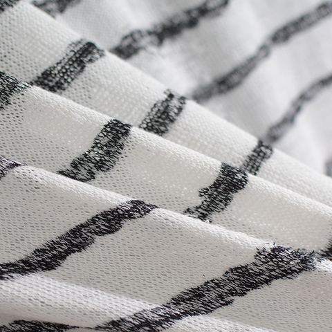Black Stripes Chunky Knit, Viscose-Poly