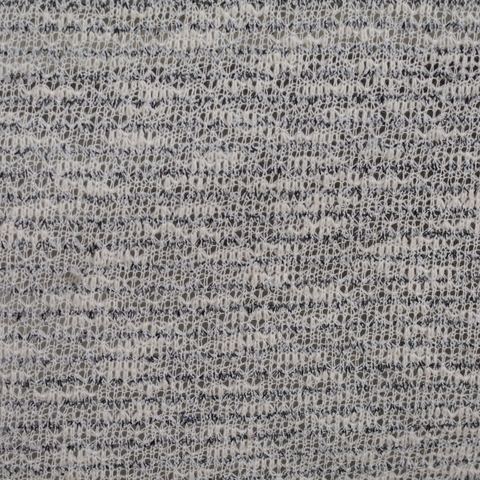Dark Grey Horizontal-Stripe Knit, Cotton-Poly