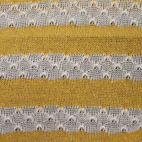 Bold Striped Polyester Cotton Blend Stretch Knit Fabric