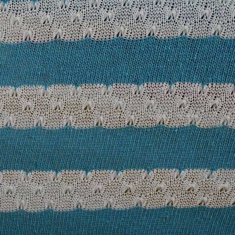Bold Striped Polyester Cotton Blend Stretch Knit Fabric