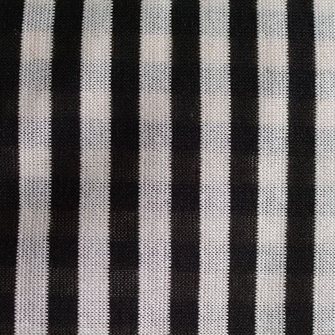 Striped Polyester Stretch Knit Fabric