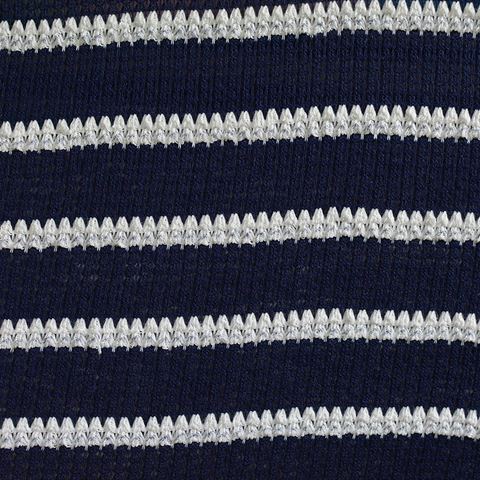 Striped Polyester Viscose Knit Fabric