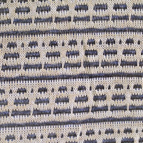 Jacquard 100% Metallic Interlock Knit Fabric