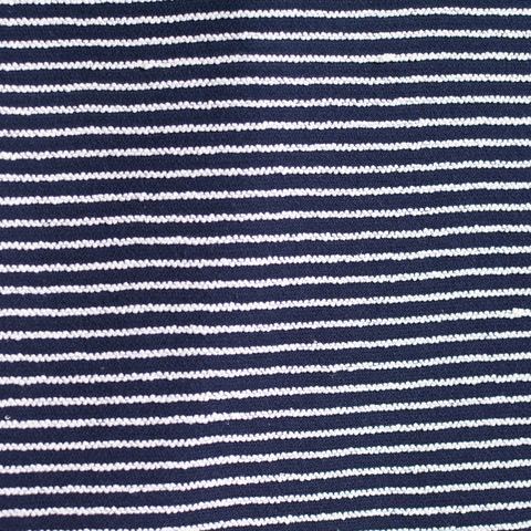 Fine Striped Polyester Cotton Knit Fabric