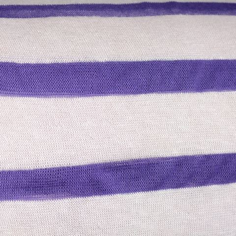 Striped Polyester Viscose Chunky Knit Fabric