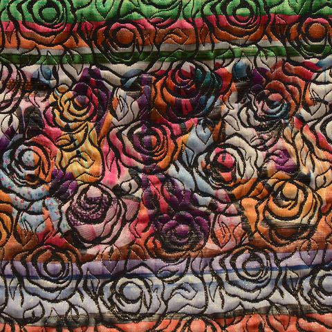 Bold Floral Polyester Cotton Woven Fabric