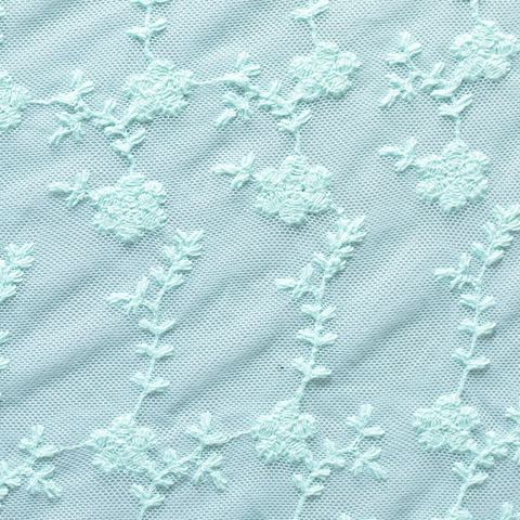 Light Blue Floral Knit, Polyester