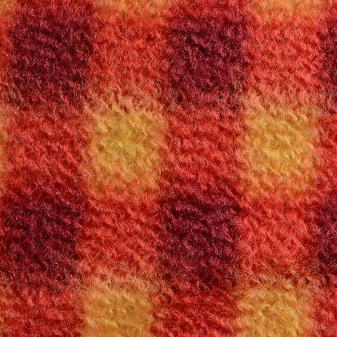 Red Check Woven, Poly-Wool